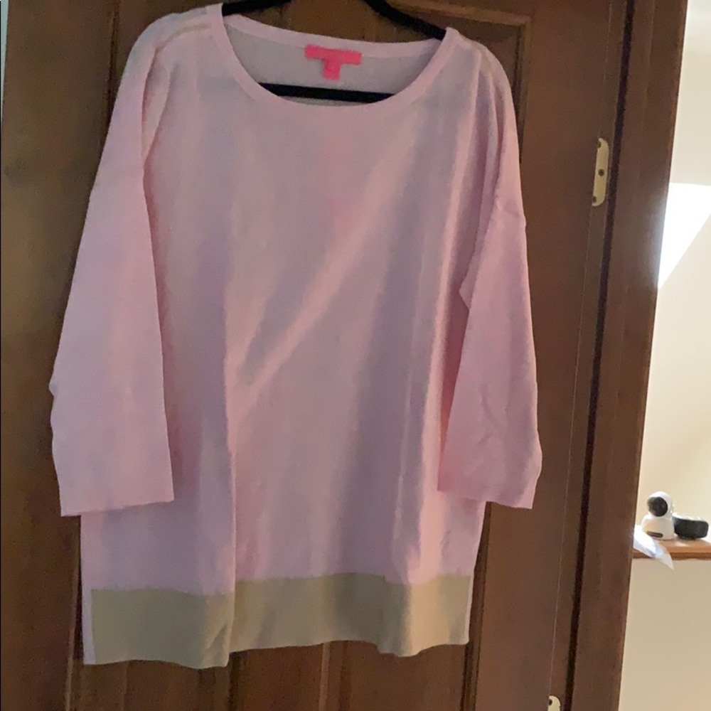 NWT Lilly Pulitzer Pink/Khaki Coolmax Sweater
